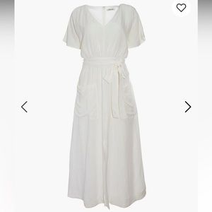 Madewell cream belted dress